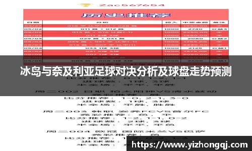 冰岛与奈及利亚足球对决分析及球盘走势预测